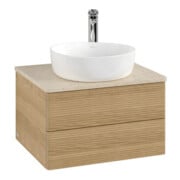 V&B Waschtischunterschrank mit Frontstruktur -Beleuchtung Antao 60x36x50cm, HL, WBP botti., hon. Oa