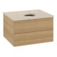 V&B Waschtischunterschrank mit Frontstruktur -Beleuchtung Antao 60x36x50cm, HL, WBP botti., hon. Oa-3