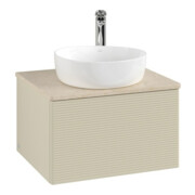 V&B Waschtischunterschrank mit Frontstruktur -Beleuchtung Antao 60x36x50cm, HL, WBP botti., si Gr m Lac