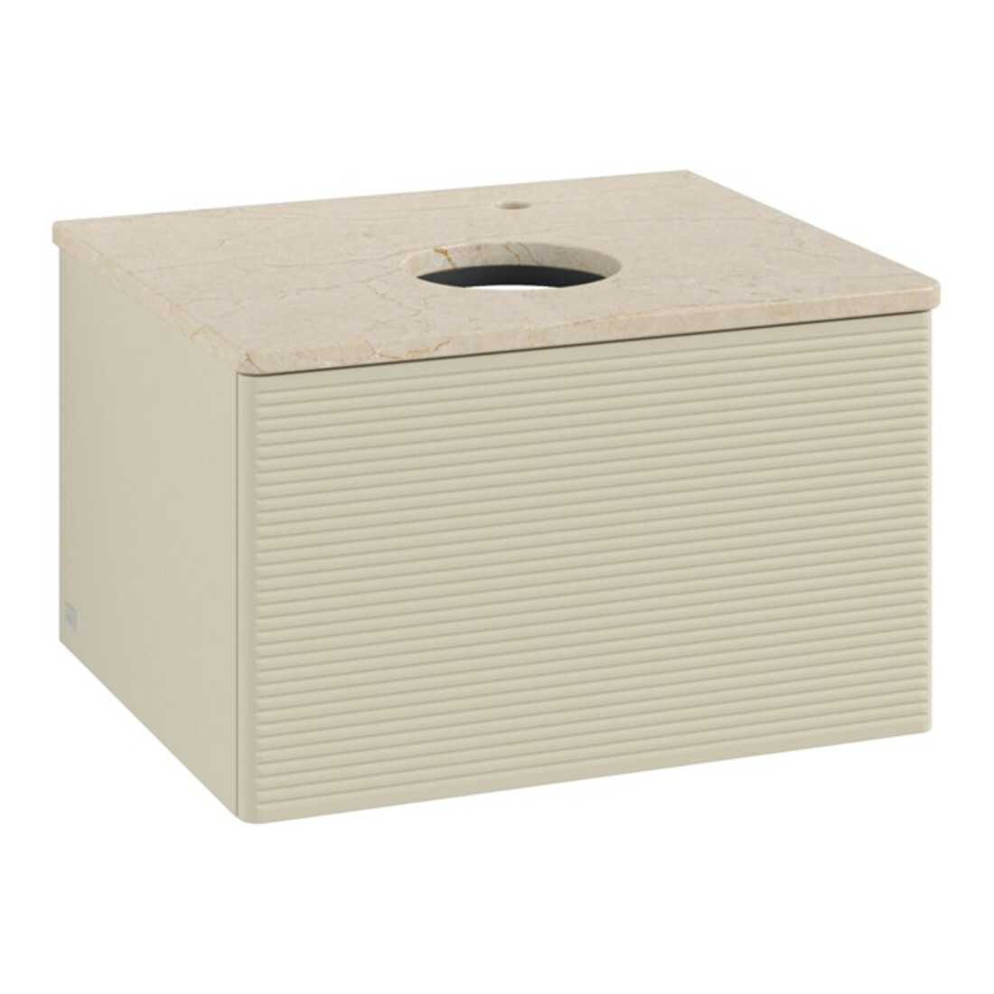 V&B Waschtischunterschrank mit Frontstruktur -Beleuchtung Antao 60x36x50cm, HL, WBP botti., si Gr m Lac