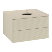 V&B Waschtischunterschrank mit Frontstruktur -Beleuchtung Antao 60x36x50cm, HL, WBP botti., si Gr m Lac
