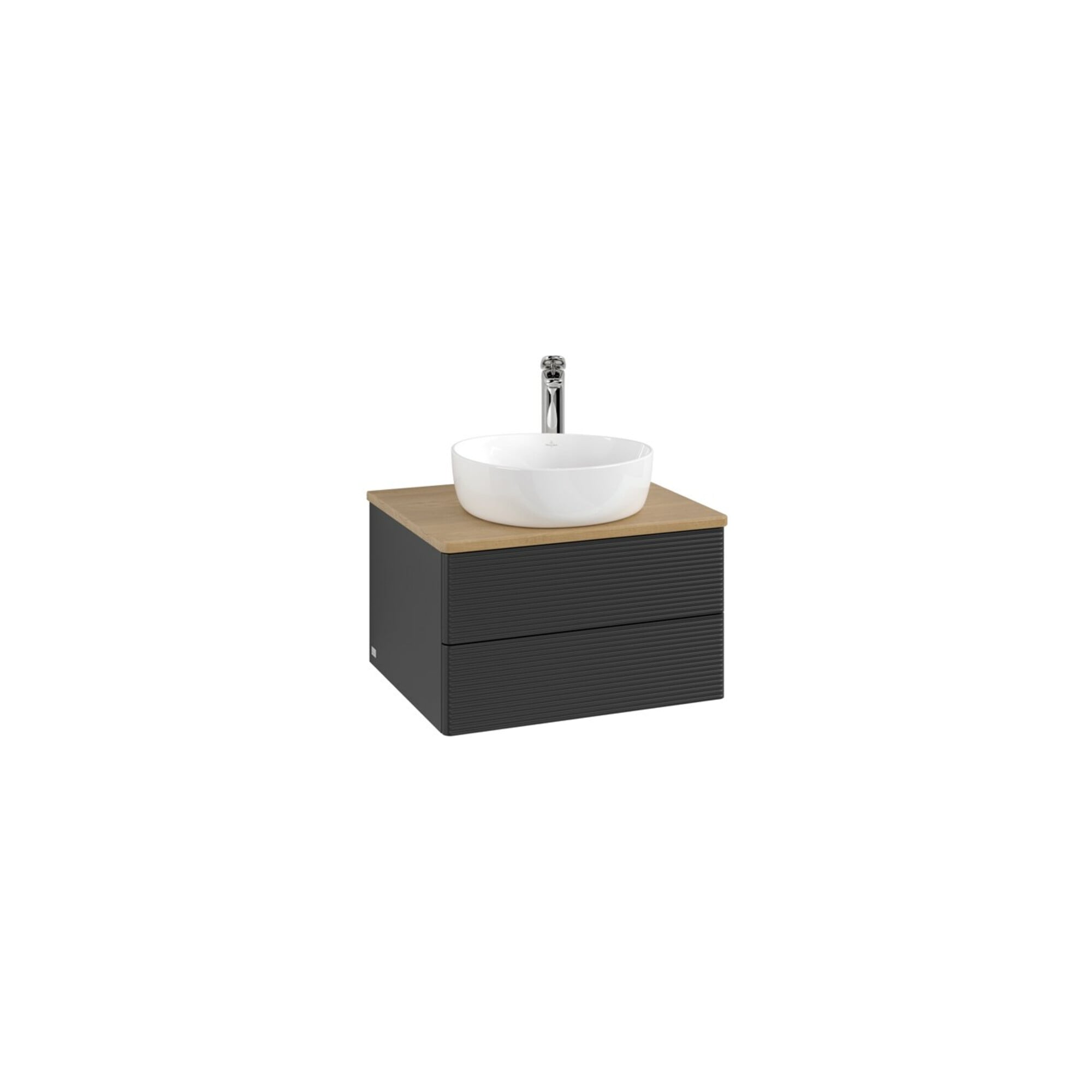 V&B Waschtischunterschrank mit Frontstruktur -Beleuchtung Antao 60x36x50cm, HL, WBP hon. Oa, bla m Lac ; Villeroy & Boch
