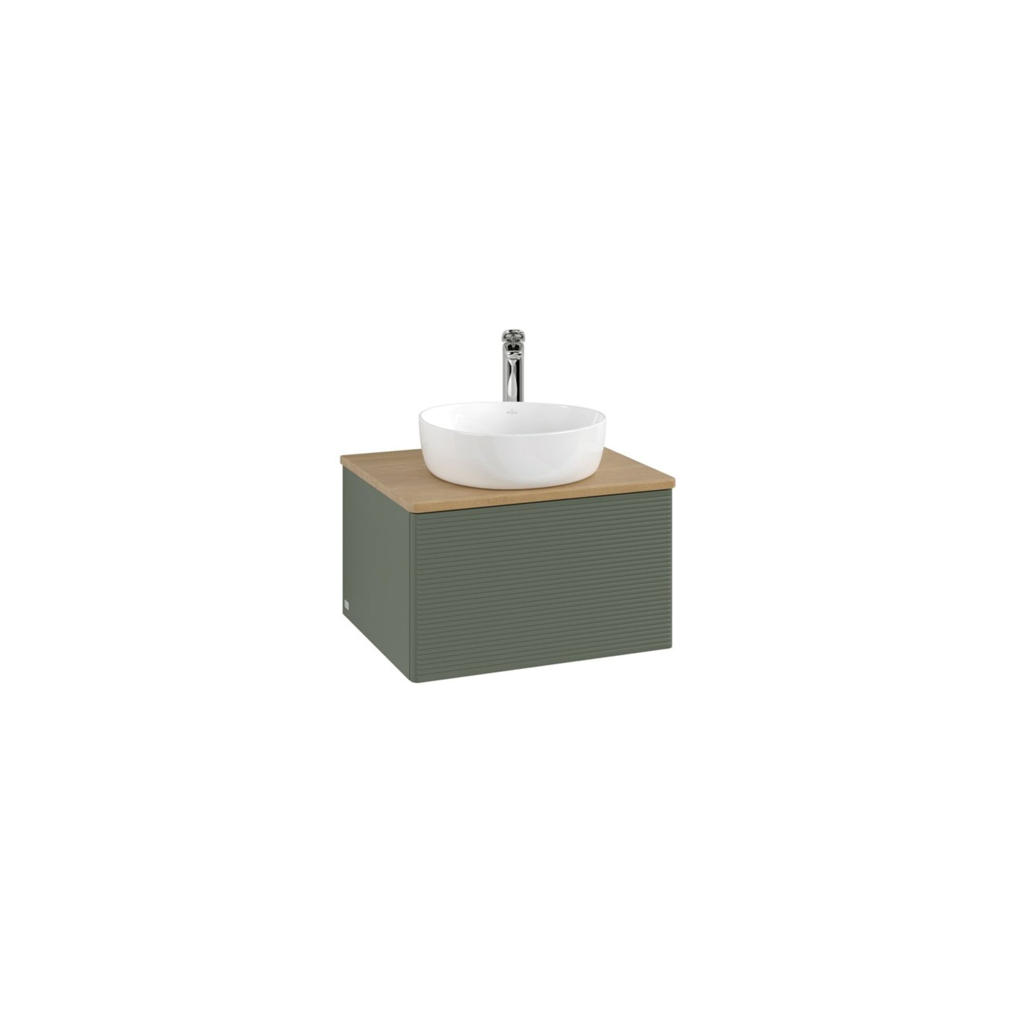 V&B Waschtischunterschrank mit Frontstruktur -Beleuchtung Antao 60x36x50cm, HL, WBP hon. Oa, le g. m Lac ; Villeroy & Boch
