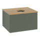 V&B Waschtischunterschrank mit Frontstruktur -Beleuchtung Antao 60x36x50cm, HL, WBP hon. Oa, le g. m Lac-4
