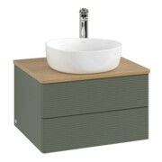 V&B Waschtischunterschrank mit Frontstruktur -Beleuchtung Antao 60x36x50cm, HL, WBP hon. Oa, le g. m Lac