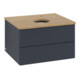 V&B Waschtischunterschrank mit Frontstruktur -Beleuchtung Antao 60x36x50cm, HL, WBP hon. Oa, md b m Lac-1