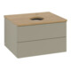 V&B Waschtischunterschrank mit Frontstruktur -Beleuchtung Antao 60x36x50cm, HL, WBP hon. Oa, st Gr m Lac-1