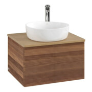 V&B Waschtischunterschrank mit Frontstruktur -Beleuchtung Antao 60x36x50cm, HL, WBP hon. Oa, w. wal-3