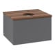 V&B Waschtischunterschrank mit Frontstruktur -Beleuchtung Antao 60x36x50cm, HL, WBP w wa, Anthrac. m Lac-1