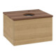 V&B Waschtischunterschrank mit Frontstruktur -Beleuchtung Antao 60x36x50cm, HL, WBP w. wal, hon. Oa-1