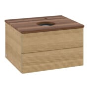 V&B Waschtischunterschrank mit Frontstruktur -Beleuchtung Antao 60x36x50cm, HL, WBP w. wal, hon. Oa-3