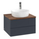 V&B Waschtischunterschrank mit Frontstruktur -Beleuchtung Antao 60x36x50cm, HL, WBP w. wal, md bl. m Lac-1