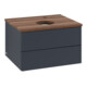 V&B Waschtischunterschrank mit Frontstruktur -Beleuchtung Antao 60x36x50cm, HL, WBP w. wal, md bl. m Lac-3