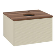 V&B Waschtischunterschrank mit Frontstruktur -Beleuchtung Antao 60x36x50cm, HL, WBP w. wal, si Gr m Lac-3