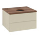 V&B Waschtischunterschrank mit Frontstruktur -Beleuchtung Antao 60x36x50cm, HL, WBP w. wal, si Gr m Lac-1