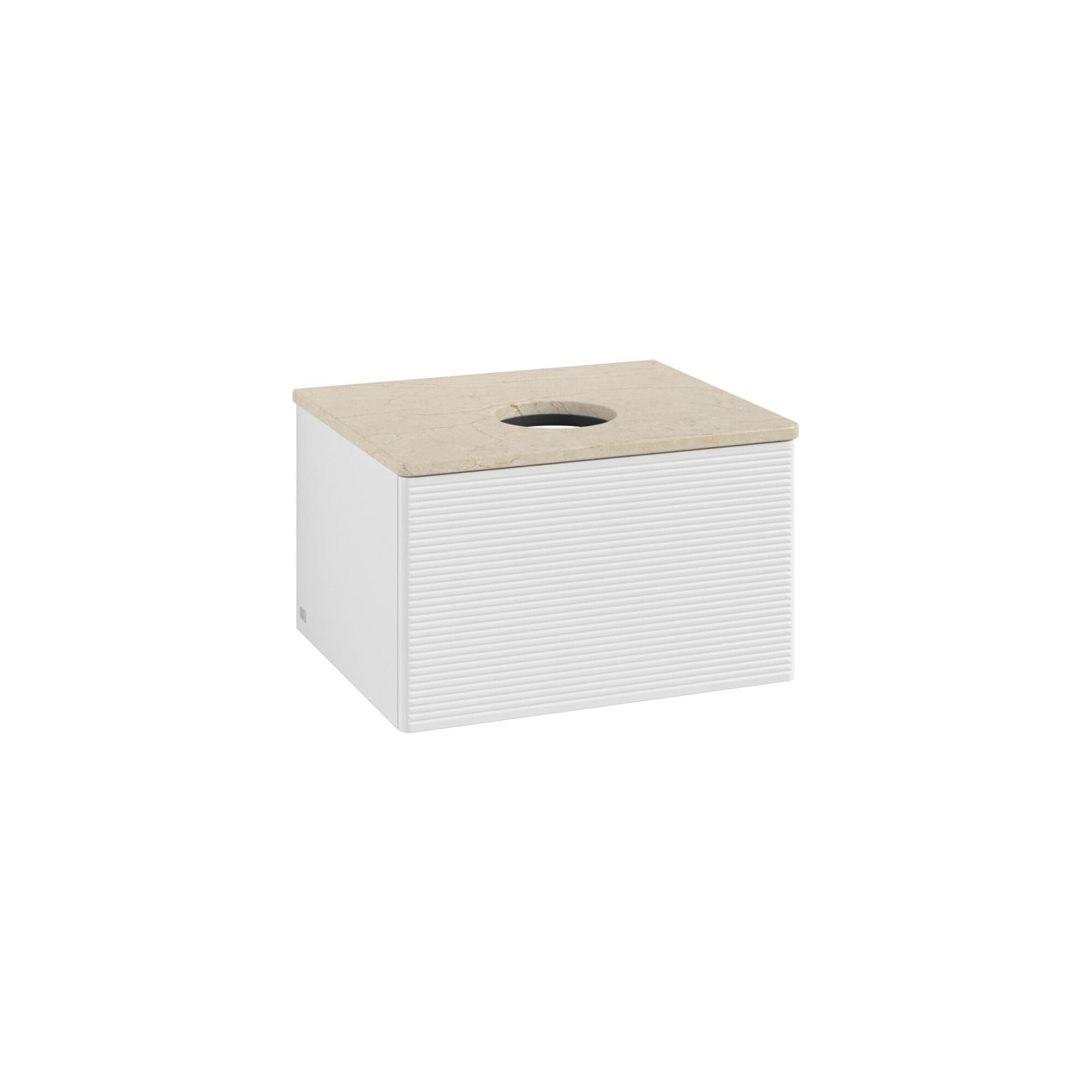 V&B Waschtischunterschrank mit Frontstruktur -Beleuchtung Antao 60x36x50cm, WBP botti., glo wh. Lac ; Villeroy & Boch