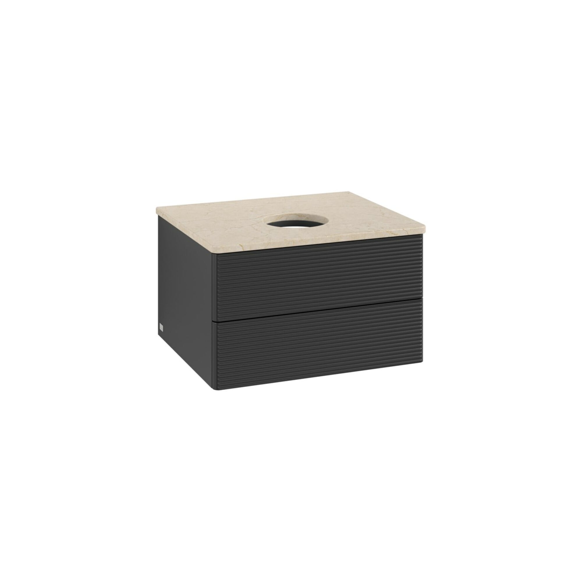 V&B Waschtischunterschrank mit Frontstruktur -Beleuchtung Antao 60x36x50cm, WBP-farbe botti., bla m Lac ; Villeroy & Boch