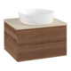 V&B Waschtischunterschrank mit Frontstruktur -Beleuchtung Antao 60x36x50cm, WBP-farbe botti., w. walnut-1