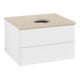 V&B Waschtischunterschrank mit Frontstruktur -Beleuchtung Antao 60x36x50cm, WBP-farbe botti., wh. m Lac-1