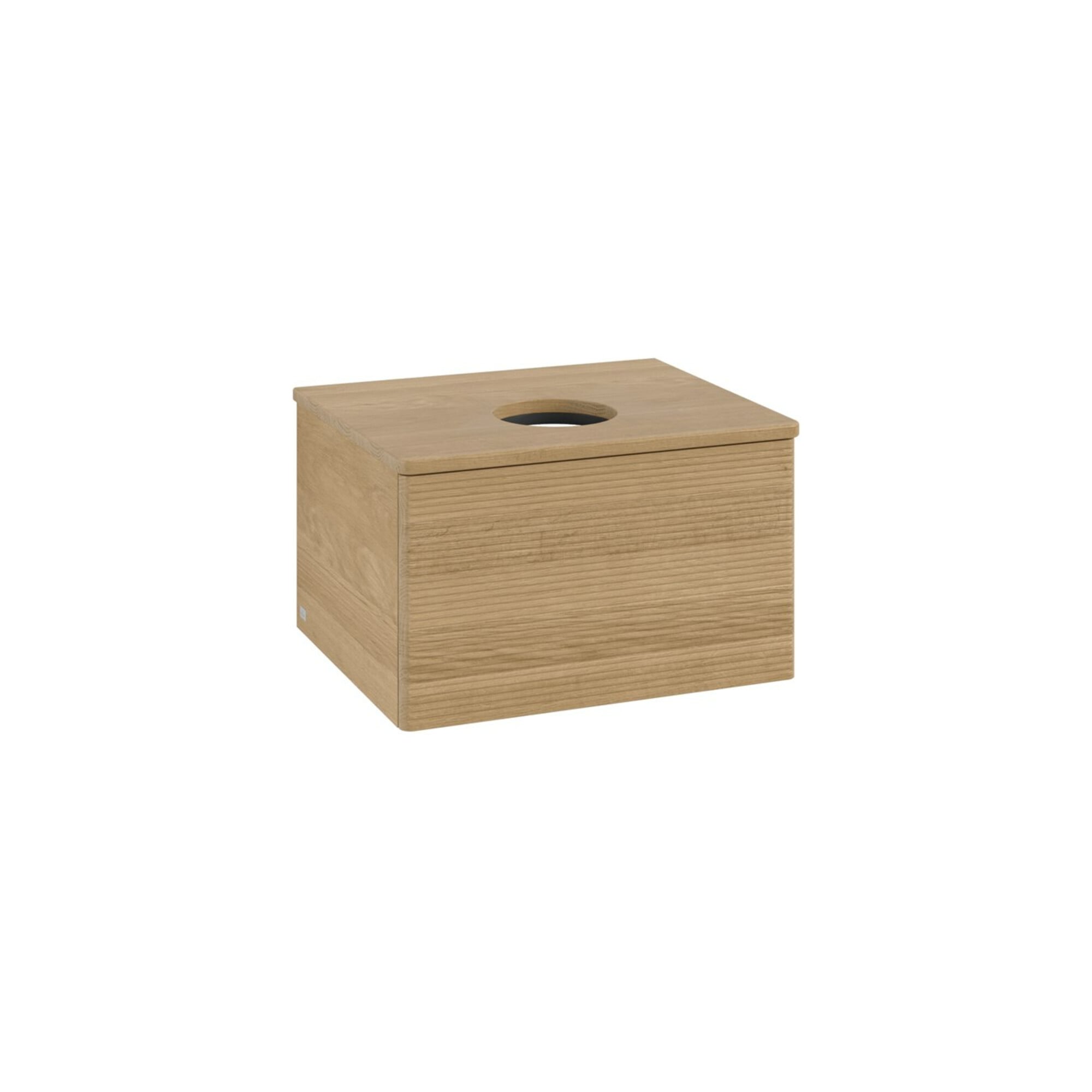 V&B Waschtischunterschrank mit Frontstruktur -Beleuchtung Antao 60x36x50cm, WBP-farbe hon. Oa, honey oak ; Villeroy & Boch