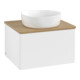 V&B Waschtischunterschrank mit Frontstruktur -Beleuchtung Antao 60x36x50cm, WBP-farbe hon. Oa, wh. m Lac-3