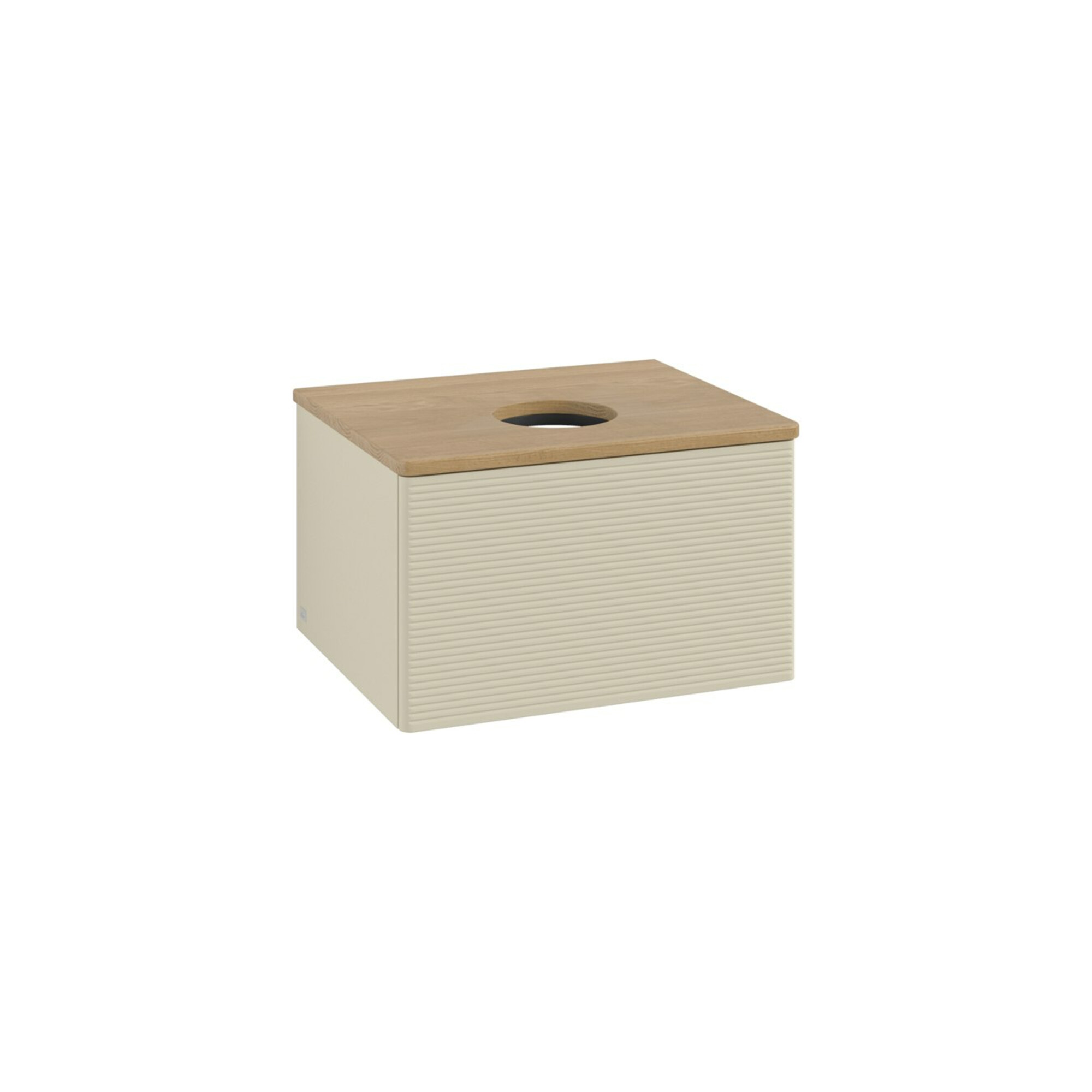 V&B Waschtischunterschrank mit Frontstruktur -Beleuchtung Antao 60x36x50cm, WBP hon. Oa, si Gr m Lac ; Villeroy & Boch