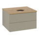 V&B Waschtischunterschrank mit Frontstruktur -Beleuchtung Antao 60x36x50cm, WBP hon. Oa, st. Gr m Lac-1