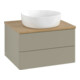 V&B Waschtischunterschrank mit Frontstruktur -Beleuchtung Antao 60x36x50cm, WBP hon. Oa, st. Gr m Lac-3