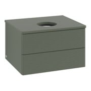V&B Waschtischunterschrank mit Frontstruktur -Beleuchtung Antao 60x36x50cm, WBP Lac, lea gre. m Lac-4