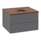 V&B Waschtischunterschrank mit Frontstruktur -Beleuchtung Antao 60x36x50cm, WBP w. wal, Anthrac. m Lac-1