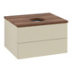 V&B Waschtischunterschrank mit Frontstruktur -Beleuchtung Antao 60x36x50cm, WBP w. wal, si Gr m Lac-1