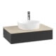 V&B Waschtischunterschrank mit Frontstruktur -Beleuchtung Antao 80x19x50cm, HL, WBP botti., bla m Lac-1