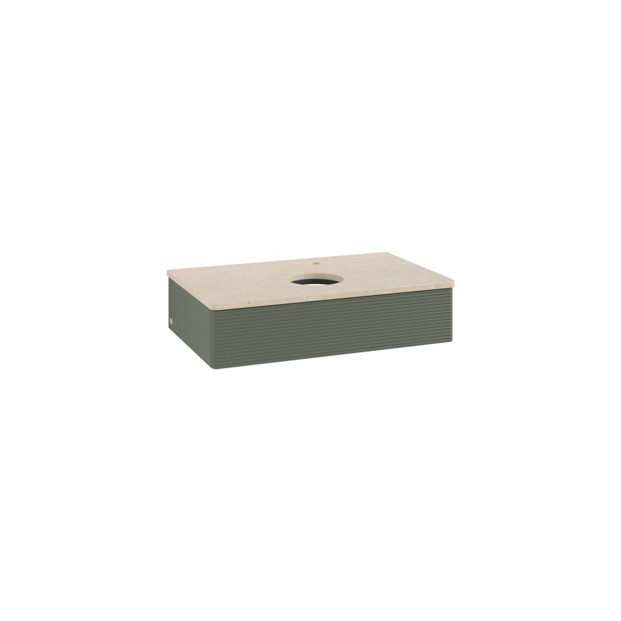 V&B Waschtischunterschrank mit Frontstruktur -Beleuchtung Antao 80x19x50cm, HL, WBP botti., le g. m Lac ; Villeroy & Boch
