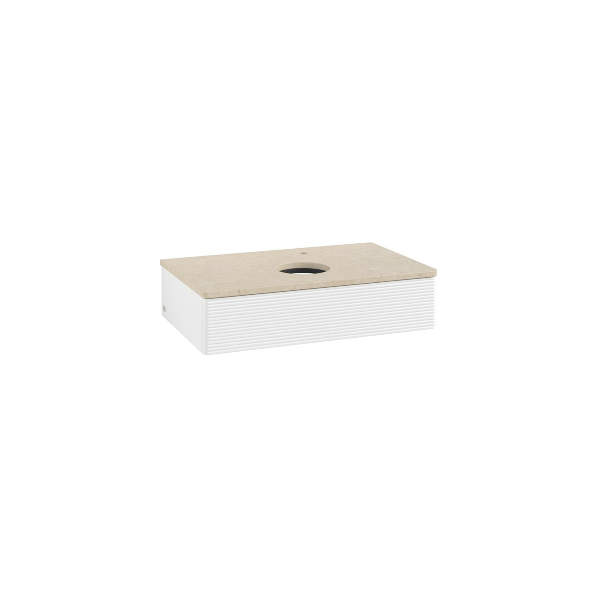 V&B Waschtischunterschrank mit Frontstruktur -Beleuchtung Antao 80x19x50cm, HL, WBP botti., wh. m Lac ; Villeroy & Boch
