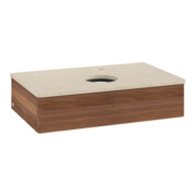 V&B Waschtischunterschrank mit Frontstruktur -Beleuchtung Antao 80x19x50cm, HL, WBP-farbe botti., w. wal