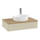 V&B Waschtischunterschrank mit Frontstruktur -Beleuchtung Antao 80x19x50cm, HL, WBP hon. Oa, si Gr m Lac-1