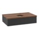 V&B Waschtischunterschrank mit Frontstruktur -Beleuchtung Antao 80x19x50cm, HL, WBP w. wal, bla m Lac-1