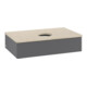 V&B Waschtischunterschrank mit Frontstruktur -Beleuchtung Antao 80x19x50cm, WBP botti., Anthrac. m Lac-1