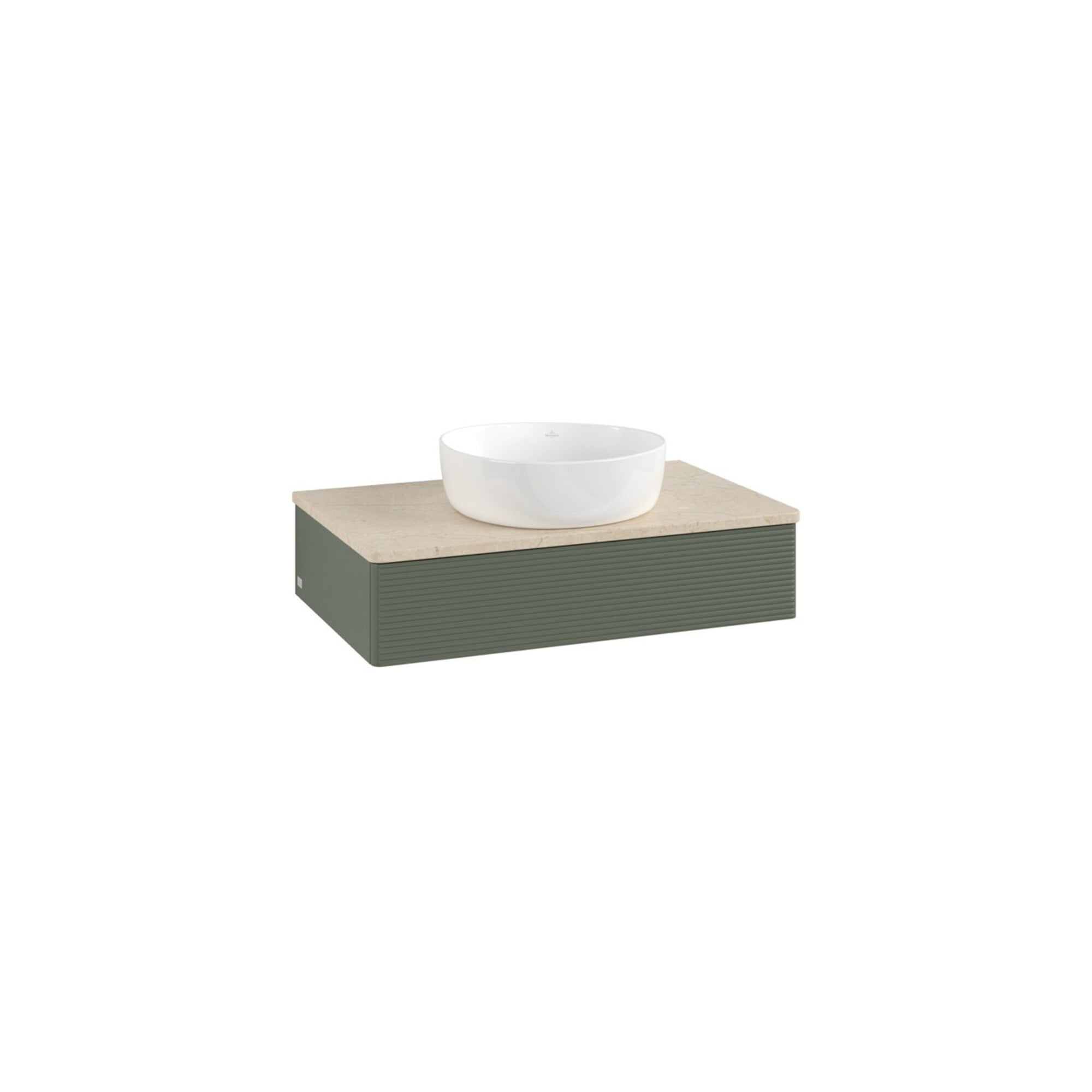 V&B Waschtischunterschrank mit Frontstruktur -Beleuchtung Antao 80x19x50cm, WBP botti., lea gre. m Lac ; Villeroy & Boch