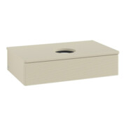 V&B Waschtischunterschrank mit Frontstruktur -Beleuchtung Antao 80x19x50cm, WBP-farbe Lac, si Gr m Lac