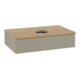 V&B Waschtischunterschrank mit Frontstruktur -Beleuchtung Antao 80x19x50cm, WBP hon. Oa, st. Gr m Lac-1