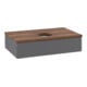 V&B Waschtischunterschrank mit Frontstruktur -Beleuchtung Antao 80x19x50cm, WBP w. wal, Anthrac. m Lac-3