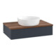 V&B Waschtischunterschrank mit Frontstruktur -Beleuchtung Antao 80x19x50cm, WBP w. wal, md bl. m Lac-1