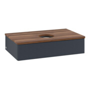 V&B Waschtischunterschrank mit Frontstruktur -Beleuchtung Antao 80x19x50cm, WBP w. wal, md bl. m Lac-3