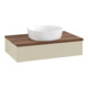 V&B Waschtischunterschrank mit Frontstruktur -Beleuchtung Antao 80x19x50cm, WBP w. wal, si Gr m Lac-1