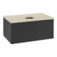 V&B Waschtischunterschrank mit Frontstruktur -Beleuchtung Antao 80x36x50cm, HL, WBP botti., bla m Lac-1