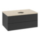 V&B Waschtischunterschrank mit Frontstruktur -Beleuchtung Antao 80x36x50cm, HL, WBP botti., bla m Lac-1