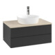 V&B Waschtischunterschrank mit Frontstruktur -Beleuchtung Antao 80x36x50cm, HL, WBP botti., bla m Lac-3