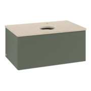 V&B Waschtischunterschrank mit Frontstruktur -Beleuchtung Antao 80x36x50cm, HL, WBP botti., le g. m Lac