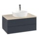 V&B Waschtischunterschrank mit Frontstruktur -Beleuchtung Antao 80x36x50cm, HL, WBP botti., md bl. m Lac-1